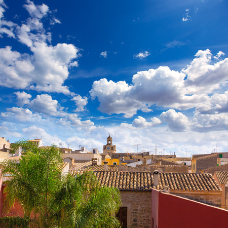 Alcudia Old Town in Majorca Mallorca Balearic island of Spainの写真素材