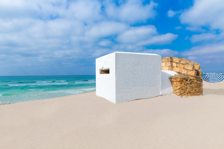 Majorca Es Trenc ses Arenes beach in Campos Balearic islands of Mallorca Spainの写真素材