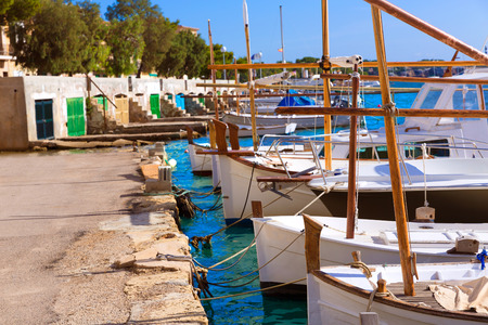 Majorca Porto Colom Felanitx port in mallorca Balearic island of Spainの写真素材