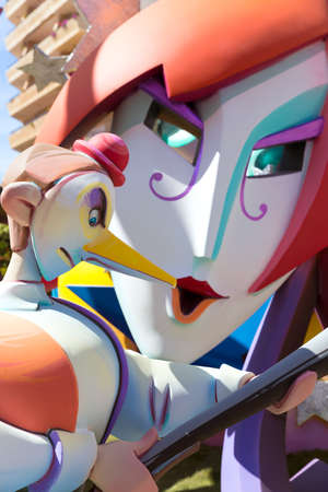 Fallas of Valencia in Denia popular fest figures in Spainの写真素材