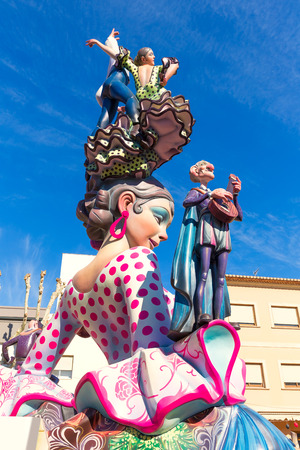 Fallas of Valencia in Denia popular fest figures in Spainの写真素材