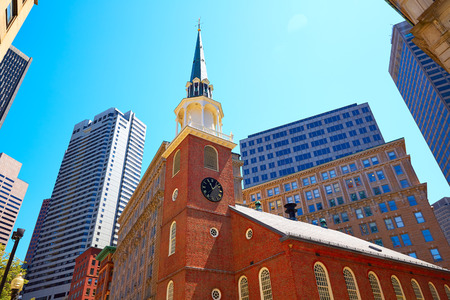 Boston Old South Meeting House historic site in Massachusetts USAの写真素材