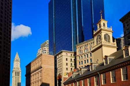 Boston Old State House buiding in Massachusetts 
USAの写真素材