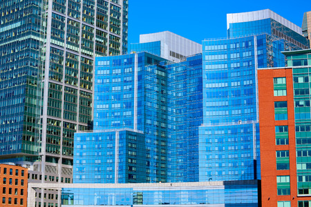 Boston Massachusetts downtown buidings cityscape in USAの写真素材