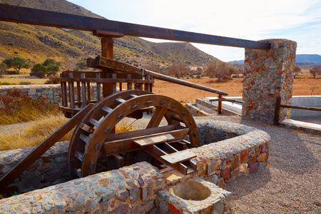 Almeria in Cabo de Gata Rodalquilar waterwheel traditional at Spain