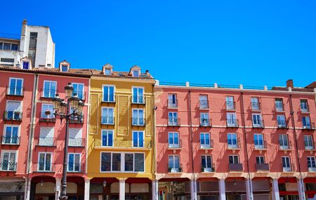 Burgos Plaza Mayor square in Castilla Leon of Spainの写真素材