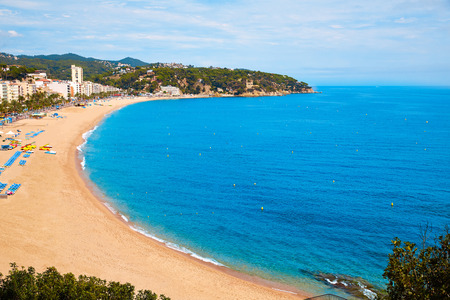 Costa Brava beach Lloret de Mar in Catalonia at Spain