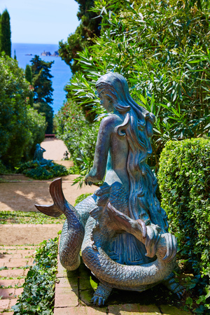 Santa Clotilde gardens in Lloret de Mar at Costa Brava of Catalonia Girona Spainの写真素材