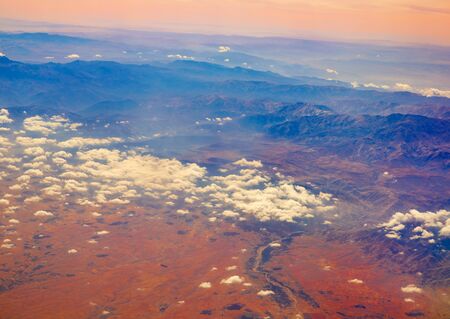 Aerial view of Morocco Atlas in Africaの写真素材