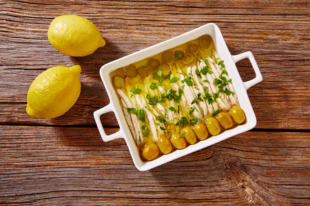 Anchovies vinegar tapas from Mediterranean Spainの写真素材