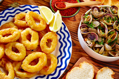 Tapas calamari romana squid rings seafood from Spain