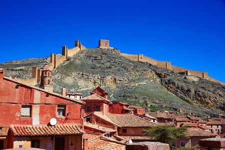 Albarracin medieval town village at Teruel Spainの写真素材