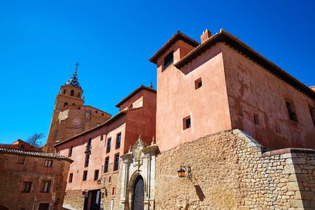 Albarracin medieval town village at Teruel Spainの写真素材