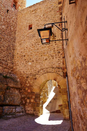 Albarracin medieval town village at Teruel Spainの写真素材