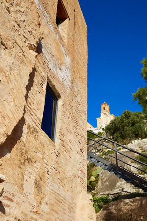 Cullera Torre de la Reina Mora tower in Valencia of Spainの写真素材