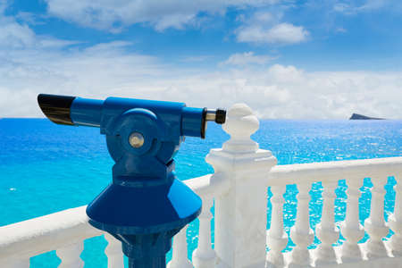 Benidorm Mirador del Castillo Mediterranean lookout point in Alicante Spainの写真素材