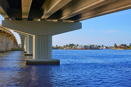 Naples Florida Marco Island bridge view in Florida USAの写真素材