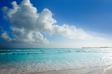 Daytona Beach in Florida shore with pier USAの写真素材
