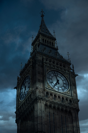 Big Ben Clock Tower closeup in London Englandの写真素材