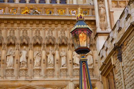 London Westminster Abbey facade in Englandのeditorial素材