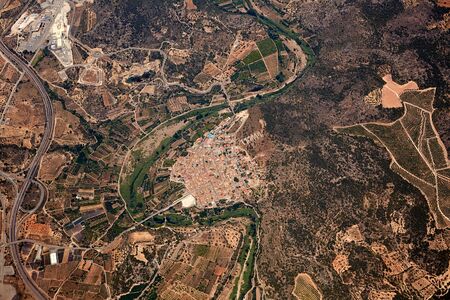 Sot de Ferrer Aerial village of Castellon in Spain at Valencian Communityの写真素材