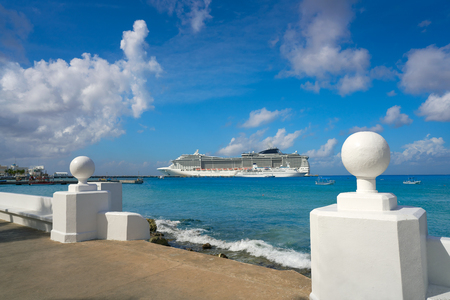 Cozumel island promenade in Riviera Maya of Mayan Mexicoの写真素材
