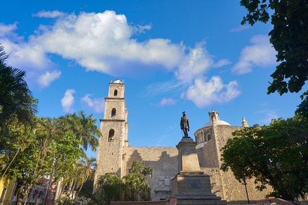 Merida city Tercera Orden church of Yucatan in Mexicoのeditorial素材