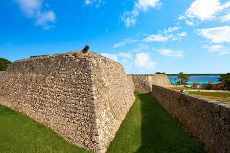 Bacalar San Felipe fort in Quintana Roo of Mexicoの写真素材
