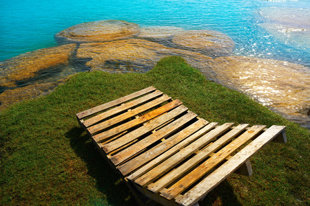 Estromatolitos Stromatolites in Bacalar Lagoon of Mexico in Quintana Rooの写真素材