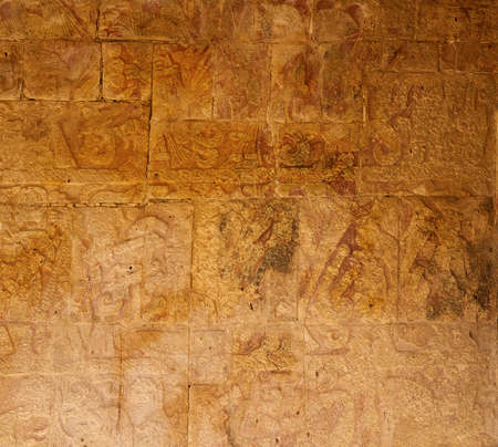 Jaguars temple Balam in Chichen Itza at Yucatan Mexicoの写真素材