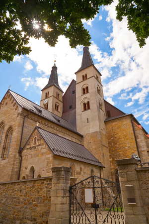 Nordhausen Holy Cross Cathedral in Thuringia Germanyの写真素材