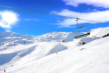 Cerler sky area in Pyrenees of Huesca at Spain
