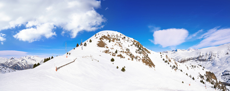 Cerler sky area in Pyrenees of Huesca at Spainの写真素材