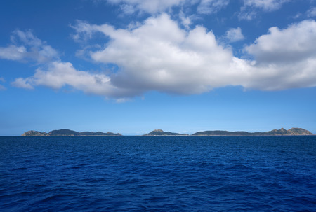 Islas Cies islands near Vigo of Galicia Spain