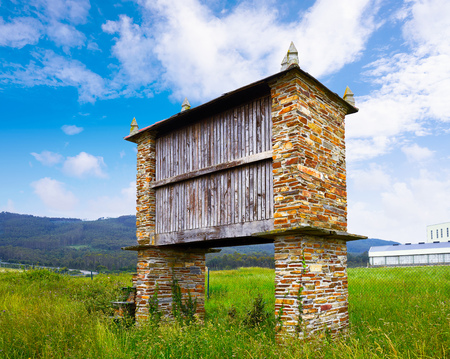 Galicia horreo traditional agriculture house in Spainの写真素材
