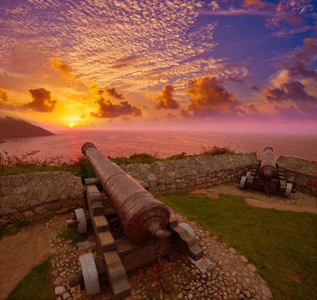 Ribadesella canon gun in Asturias of Spainの写真素材