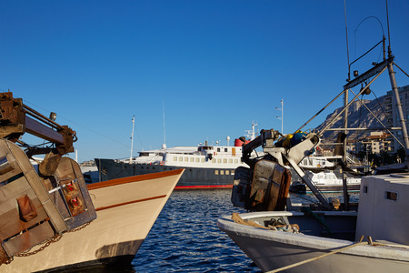 Denia marina boats port in Alicante of Spain