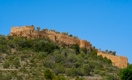 Corbera village Castle in Valencia of Spainのeditorial素材