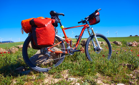 Camino de Santiago by bicycle Saint James way of Levanteの写真素材
