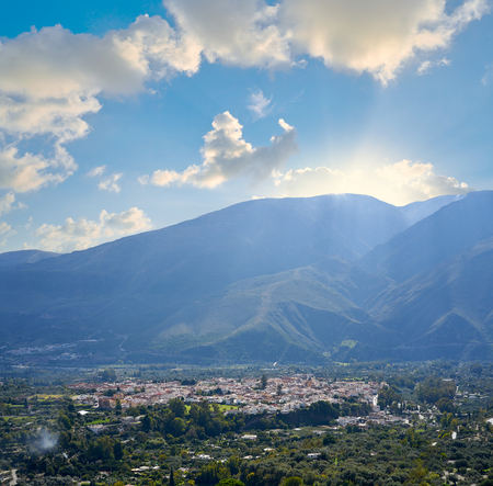 Alpujarras of Granada Orgiva village in andalusia of Spainの写真素材