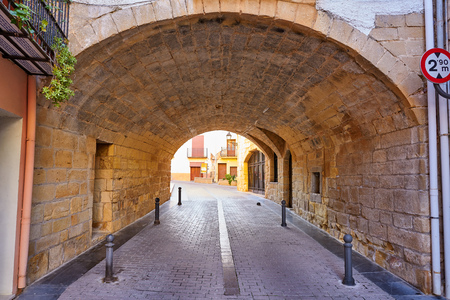 Cabanes village arch of Castellon in Spainの写真素材