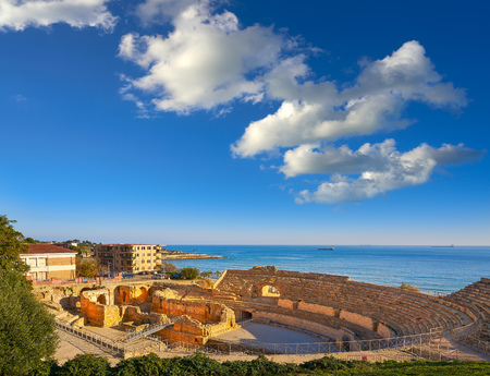 Amphitheater roman in Tarragona of Catalonia Amfiteatreの写真素材