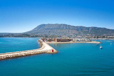 Denia skyline in Alicante of Mediterranean Spain