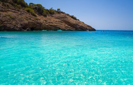 Ibiza Cala Moli beach in Sant Josep of Balearic Islandsの写真素材