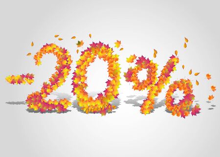 Vector autumn discount priceのイラスト素材