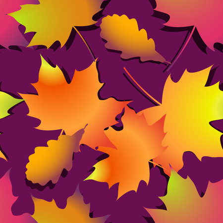 vector seamless autumn backgroundのイラスト素材