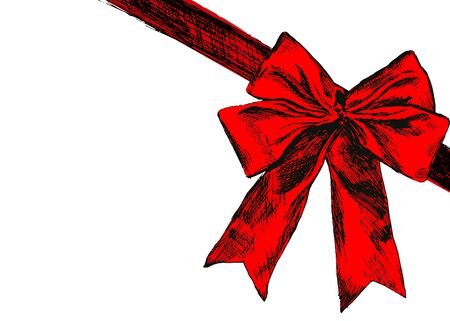 hand sketch ribbonのイラスト素材