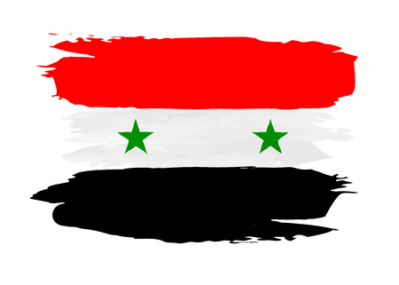 Vector grunge Flag of Syriaのイラスト素材