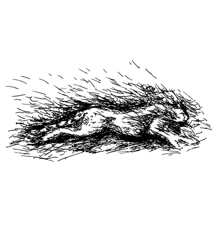 Vector illustration of running jaguarのイラスト素材