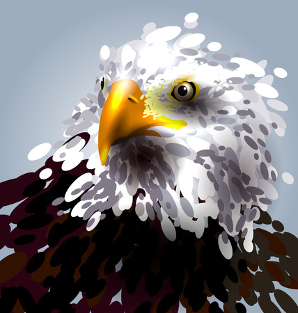 Vector illustration of the eagles headのイラスト素材